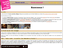 Tablet Screenshot of forumsocialvillages.org